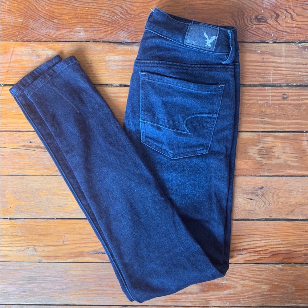 Dark blue American Eagle high waisted jeans size 2